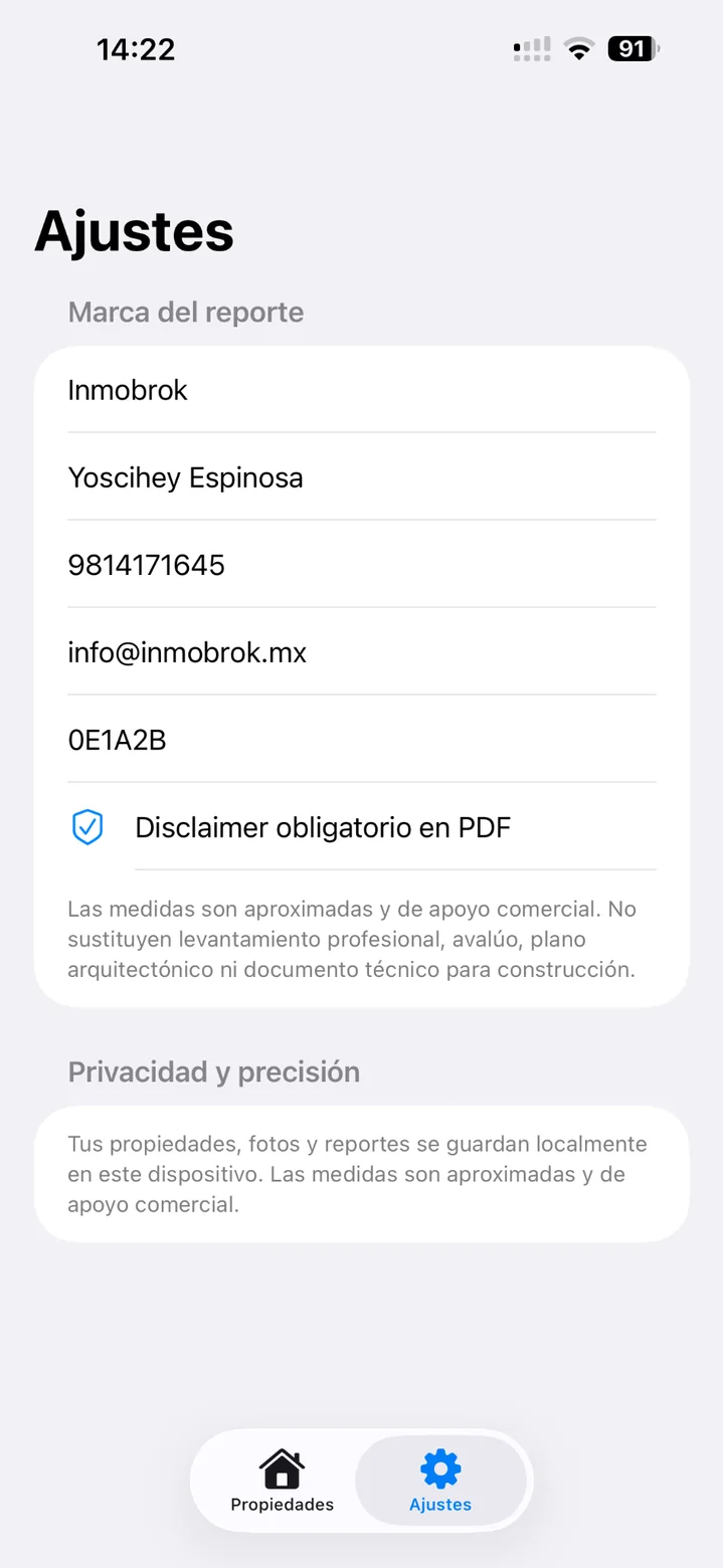Configuración de branding en InmoScan Express